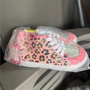 Zoogs Pink Leopard Print Sneakers